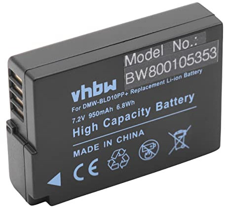 vhbw Akku kompatibel mit Panasonic Lumix DMC-G3K, DMC-GF2C, DMC-G3, DMC-GF2, DMC-G3W Kamera (950 mAh, 7,2 V, Li-Ion), Infochip