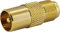 SCHWAIGER -GOUST9330 537- F-Stecker/Adapter/F-Buchse > F-Stecker/für Antennenkabel, Antennendose/ 1 Stück/Gold