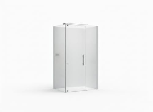 Duschkabine Dusche Duschabtrennung Hephaistos Milchglas (Satiniert) 120x90x200cm - 8mm - mit Duschtasse + Siphon
