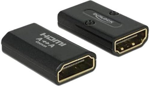 Delock Adapter High Speed HDMI mit Ethernet – HDMI-A Buchse HDMI-A Buchse 4K Gender Changer schwarz