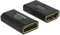 Delock Adapter High Speed HDMI mit Ethernet â€“ HDMI-A Buchse HDMI-A Buchse 4K Gender Changer schwarz