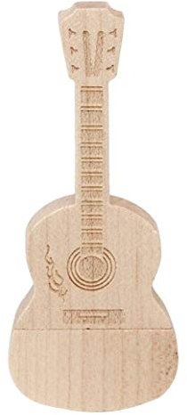 Ulticool - Gitarre Holz 32 GB – USB Stick - Guitar Wood - Memory Stick Data Storage - Pen Drive - Speicherstick – Holz Beige