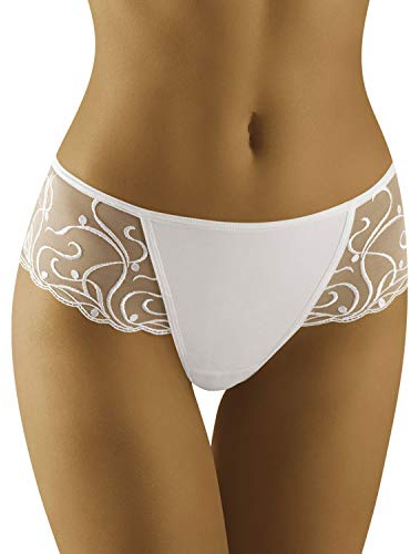 Wolbar Zauberhafter Damen String Mit Microfaser WB15, Weiß,S
