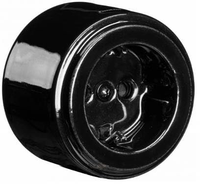Fontini do - Base/s schuko superficie 16a 250v porcelana negro pack