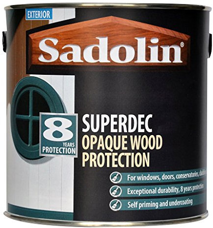 Sadolin Superdec Opaque Wood Protection 5 litre - Super White Gloss