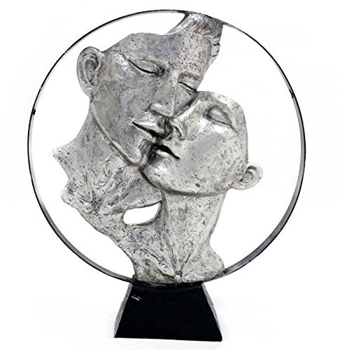 Gall&Zick Design Dekoration Skulptur Deko Figur Statue Kunst Modern Polyresin Faces Couple Ring