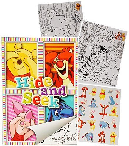 alles-meine.de GmbH Sticker & Malblock - Winnie The Pooh - Malbuch/Malblock - A5 mit Aufkleber - Puuh Bär Tigger - Ferkel - Malvorlagen Malbücher für Jungen & Mädchen - Sam..