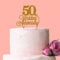 50th Wedding Anniversary Cake Topper: Gold Glitter Acrylic