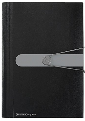 3 Stück Herlitz 11208394 Fächermappe A4 PP 12 Fächer schwarz