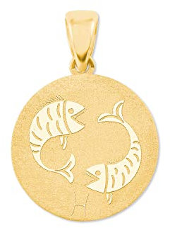 Amor Motivanhänger Unisex Damen Herren Anhänger, Gold, Kommt in Schmuck Geschenk Box