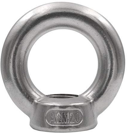 5 Stück Ringmutter DIN 582 Edelstahl V2A Ösenmutter Metrisch M6 M8 M10 M12 rostfrei A2 - Augenmutter (M20)