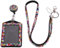 Cordon tour de cou rétractable pour badge d'identification avec strass Multicolore