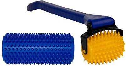 Igelball Rückenroller Noppenrolle langer Griff 2er Set Massagerolle