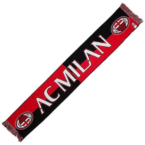 AC Milan Schal A.C. Milan Offizieller Jaquard Acryl 2244JAQMIQUAD, ROT SCHWARZ