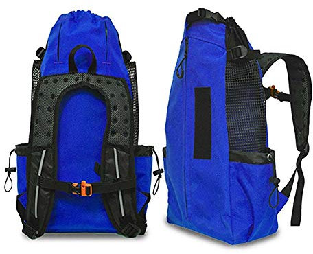 WLDOCA Hunderucksäcke für mittlere Hunde bis 15kg - Atmungsaktiver Faltbarer hundetransporttaschen - Geeignet für Motorradfahren, Wandern, Einkaufen, Reisen - Sicherheit Komfort,Blue,L
