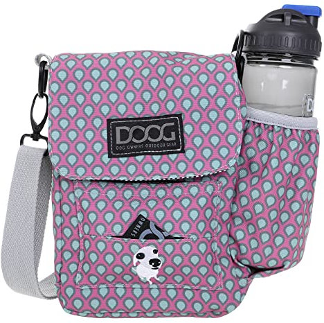 DOOG Schultertasche in diversen Farben, Motiv:rosa mit Wassertropfen