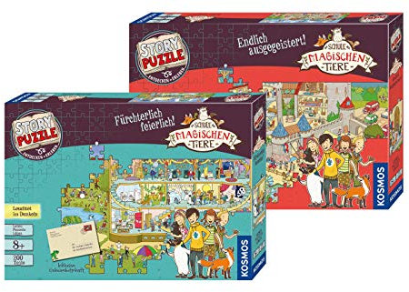 Die Schule der magischen Tiere - Set: Fürchterlich feierlich! (Story Puzzle) + Endlich ausgegeistert! (Story Puzzle)