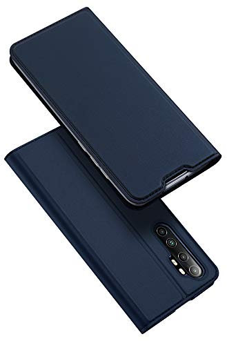 DUX DUCIS Hülle für Xiaomi Mi Note 10 Lite, Leder Klappbar Handyhülle Schutzhülle Tasche Case mit [Kartenfach] [Standfunktion] [Magnetisch] für Xiaomi Mi Note 10 Lite (Blau)