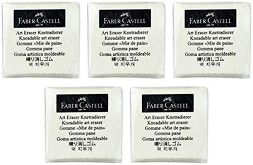 Faber-Castell - Knetradiergummi Art Eraser, (Weiß | 5er Pack)