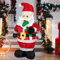 FARONZE Christmas Inflatable Nutcracker Giant Lighted Interior/Airblown Inflatable Christmas Decoration with Built in Fan and Anchor Ropes (4FT-Santa)