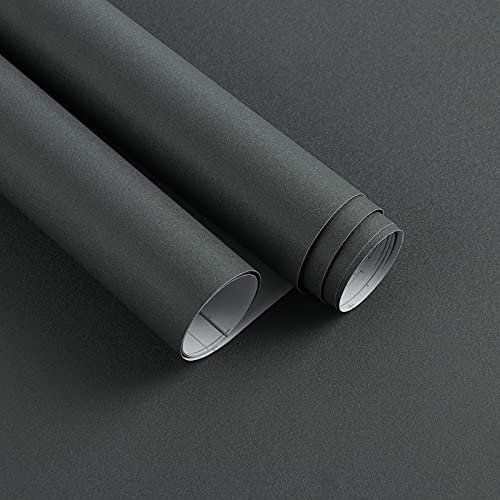 Timeet Klebefolie Selbstklebende Tapete Matt Dunkelgrau Möbelfolie 40x300cm folie für Möbel Wand Schrank Tür Dekofolie Abnehmbare ölbeständig Wasserdicht
