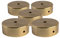 AMARCORDS - 5 Baldachin rosetten aus Metall, Farbe GOLD, Lampengehäuse komplett mit Kabelklemmenzubehör, Schrauben und Deckenhalterung. Durchmesser 77 mm, Höhe 26 mm