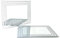 The Leonardo Collection Set of 2 Glass Placemats Modern Silver Glitter Square Dining Table Place Mats