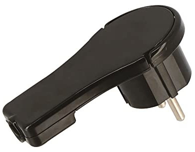 Fiche Male 16A + Terre Extra Plate Noire