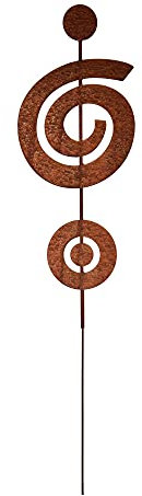 UNUS Gartenstecker Rost Stab mit Kringel
