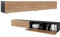 PLATAN ROOM Fernsehschrank TV-Lowboard 105/140 / 160/210 / 280 In Weiß Hängend Oder Stehend Hochglanz Matt (210 x 30 x 32, Schwarz Matt/Eiche Gold)