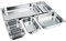 Konzept 11 - Recipiente GN (GN 1/1, altura 65 mm) de acero inoxidable, 1 litro, recipiente para ingredientes para pizza, recipiente gastro de diferentes tamaños y alturas, recipiente gastronorm