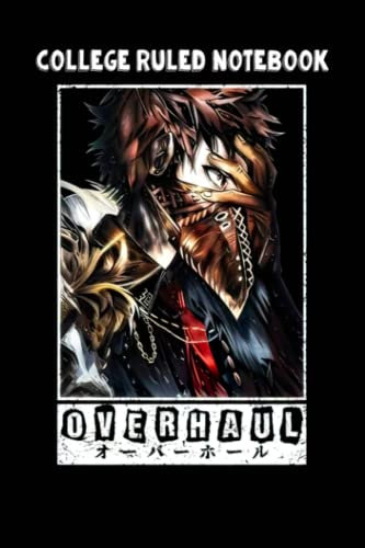 College Ruled Notebook: Incredible Anxiety Overhaul Personal Chisaki Recipe Mha Line Notebooks, Flexible Size Reigns 110 Pages - 6 X 9