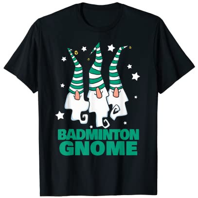 Badminton Zwerg Weihnachten Party Pyjama – Badminton Weihnachten T-Shirt