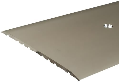 PROVISTON | Barre de seuil | Aluminium anodisé | 80 x 3,5 x 1000 mm | Bronze clair | À visser | Barre de jonction | Barre recouvrement | 1 pièce