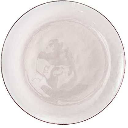 Los Cabos Glass Dinnerware and Drinkware Collection Pink 10.5 Inch Dinner Plate (Set of 4)