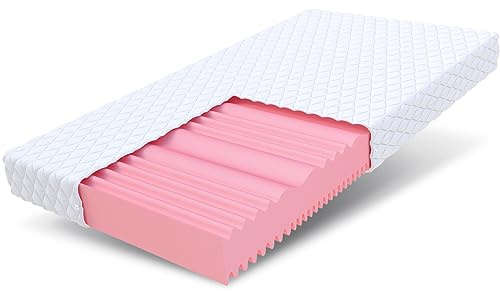 FDM FIX Matratze 140x200 cm Kaltschaummatratze Höhe 14 cm Härtegrad H2 und H3 7-Liegezonen Öko-Tex Allergikergeeignet Bezug Waschbar HR-Schaum
