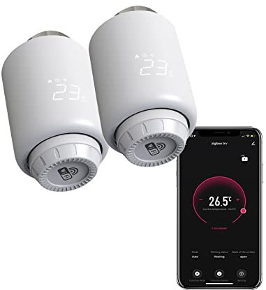 Qiumi Wifi Thermostatic Radiator Actuator Valves Wifi Direct Programmable Controller Voice Control