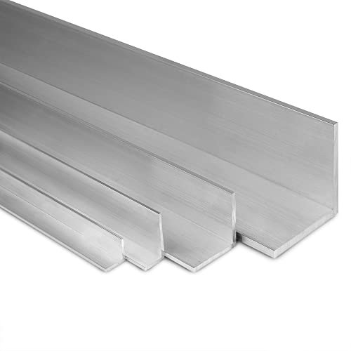TJ cornière aluminium ou profile aluminium 20x10x2mm - 2m de longueur /cornière en profile alu durable / angle aluminium pour l'intérieur et l'extérieur / cornière aluminium polyvalente