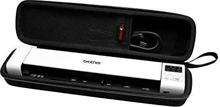 XANAD Étui pour Scanner, Compatible pour Brother DS-640 / DS-740D / Brother DS-940DW / HP Petit HPPS100 / DS-620 / EPSON Workforce ES-60W / DS-70 / DS-80W / DS-50 Scanner Mobile (Noir)