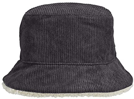 noTrash2003 Wendbarer Damen und Herren Bucket Hat Fischerhut Fisherhat Anglerhut Bob mit Einer Cordseite und Einer Sherpaseite in 2 Farben und 2 Grössen (Carbon-Beige Grösse L/XL)