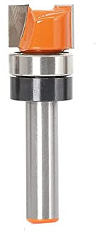 Sinoprotools Flush Trim Router Bits 1/4 Inch Shank,Cut Dia:1/2 Cutting Length: 3/8.Top Bearing Template Trimming Router Bits, Woodworking Milling Tool