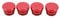 4 Pcs Cigarette Lighter Socket Cap, Aluminium Alloy Power Outlet Dust Cover, Cigarette Lighter Plug Dust Cap for Vehicles with 12V Accessory Plug (Red)