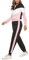 Marvmys Tuta Donna Sportiva Elegante Completa Tute Maniche Lunghe Colore Contrasto Autunno Invernale Sportivi Abbigliamento Jogging Yoga Training Fitness rosa XXL