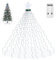 Weihnachtsbaum Lichterkette mit Sterne, 410 LEDs Weihnachtsbeleuchtung Weihnachten Lichternetz mit Fernbedienung 2m Tannenbaum Licht mit Ring für Innen & Außen Kaltesweiß