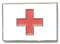 GBJUK Anstecknadel mit rotem Kreuz, Emaille, mit Schmetterlingsverschluss auf der Rückseite, Metall