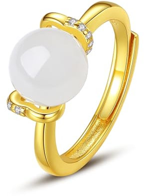Damen S925 Sterling Silber Ringe Mode Chalcedon Ringe Paare Heiratsantrag Ring Ringe