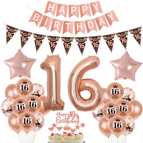 nero oro rosa palloncini decorazione 16 anni compleanno decorazioni torta oro rosa decorazioni 16 anni compleanno ragazza palloncini decorazioni 16 anni ragazza palloncini compleanno oro rosa