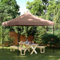 ZEYUAN Partyzelt Faltbar Pop-Up Braun 292x292x315 cm, Festzelt, Pavillion, Bierzelt, Garten Party Zelt, Gartenzelt, Grillpavillon - 4004918