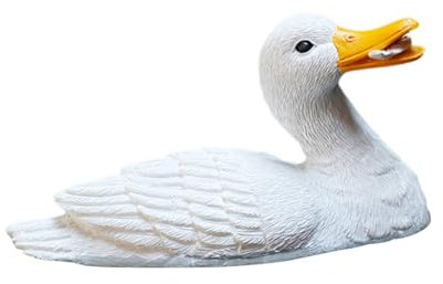 FineInno Schwimmtier Frosch Teichfigur Gartenfigur Frosch Harz Tier Garten Skulptur Ornamente Für Terrasse Rasen Haus Hof für die Teich oder Miniteich Deko (Ente)