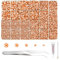 NACHLYNN 35700 Pcs Resin Rhinestones Kits Orange Flatback Round Jelly Rhinestones with Tweezers Glue Pen 2-6mm Bedazzling Non Hotfix Crystal Gems for Nail DIY Crafts Face Tumblers Mugs Clothing